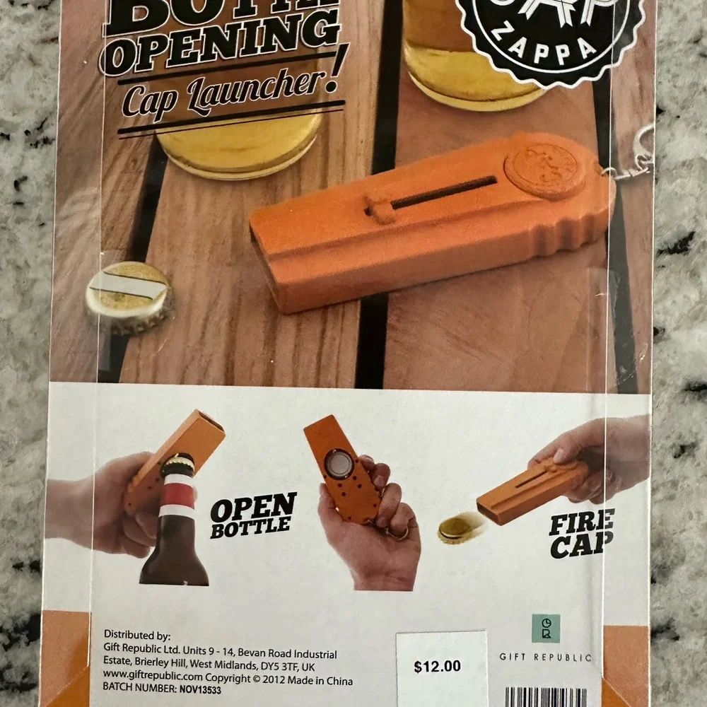 Orange Bottle Opener Cap Launcher